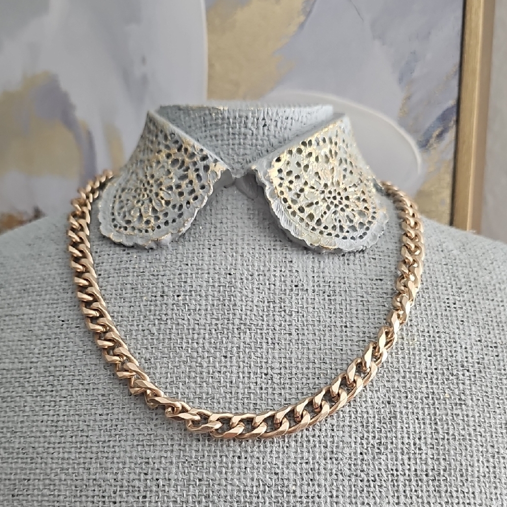Elegant Gold Plated Chain Necklace